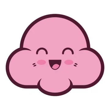 Cloud Cute character cartoon logo illustration vector Stock Illustration