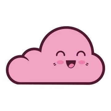 Cloud Cute character cartoon logo illustration vector Stock Illustration