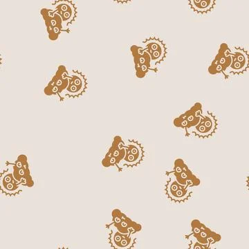 Cloud cute sun character glyph seamless pattern Illustrazione stock