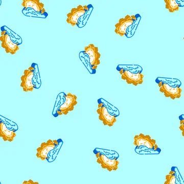 Cloud cute sun character isometric icon seamless pattern 스톡 일러스트