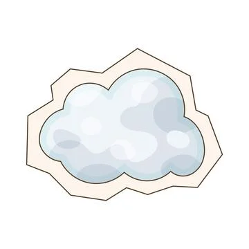 Cloud cutout Stock Illustration