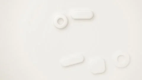 Cloud Dancer Neumorphic Soft Shapes Breathing Seamless Loop Stock Footage 346828083