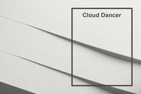 Cloud Dancer, trendy off-white color of the Year 2026. Thick paper sheet with Stock Photos