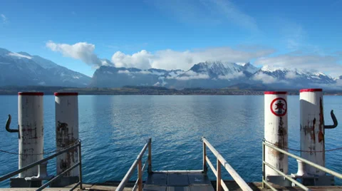 Cloud Dancing in Alps Switzerland Stock Footage 35262268