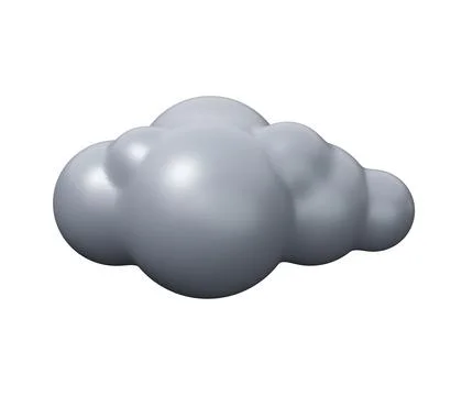 Cloud dark 3d icon. isolated minimal 3d render illustration in cartoon tren.. Stock Illustration