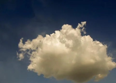 Cloud on dark blue sky background Stock Photos