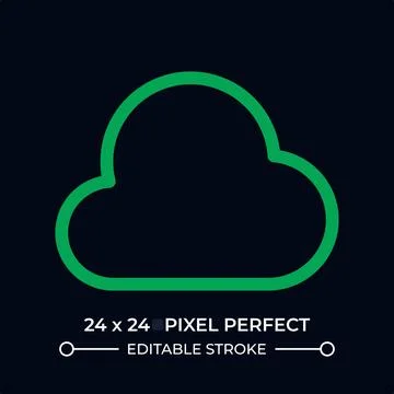 Cloud dark color line ui icon Stock-Illustration