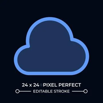 Cloud dark color ui icon Illustrazione stock