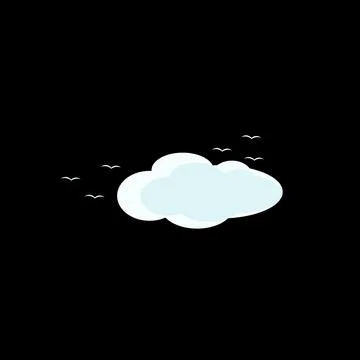 Cloud in the dark vector illustration and icon Stock Illustration
