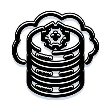 Cloud data administration system server managing information イラスト素材