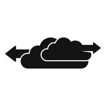 Cloud data ambiguity icon simple vector. Thinking choice Illustrazione stock