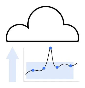 Cloud Data Analytics An Overview of Trends and Performance Metrics Visualiz.. Stock Illustration