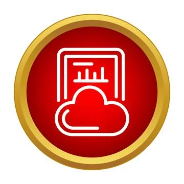 Cloud data analytics with statistics chart icon Stock Illustration