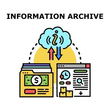 Cloud data archiving and online information service Stock Illustration