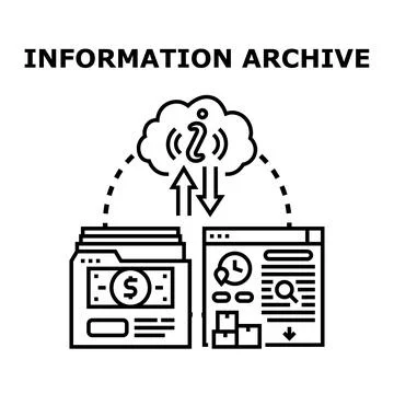 Cloud data archiving and online information service Stock Illustration