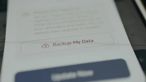 Cloud Data Backup Button Macro Close Up Stock Footage 330655189