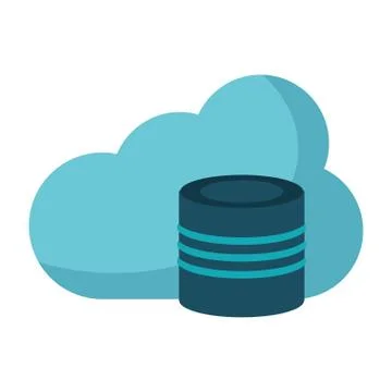 Cloud data base technology Illustrazione stock