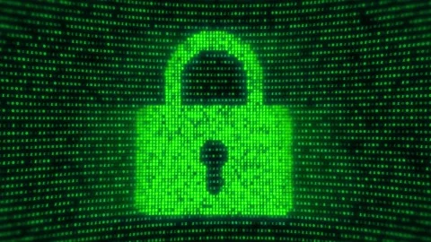 Cloud Data-Based Digital Matrix with Binary Code Stock Footage 296367081