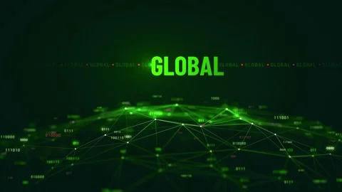 Cloud Data-Based Digital Matrix with Binary Code Stock Footage 296367098