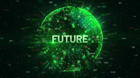 Cloud Data-Based Digital Matrix with Binary Code Stock Footage 296368250