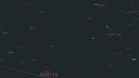 Cloud Data-Based Digital Matrix with Binary Code Stock Footage 296477440