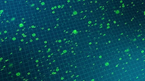 Cloud Data-Based Digital Matrix with Binary Code Stock Footage 296477726