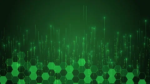 Cloud Data-Based Digital Matrix with Binary Code Stock Footage 296477958