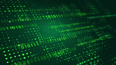 Cloud Data-Based Digital Matrix with Binary Code Stock Footage 296478944