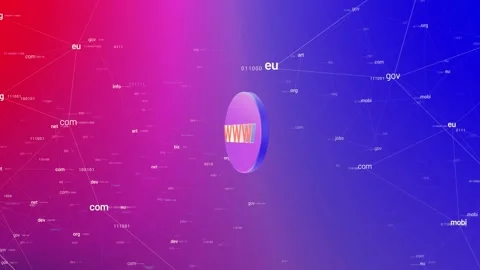 Cloud Data-Based Digital Matrix with Binary Code Stock Footage 296479183