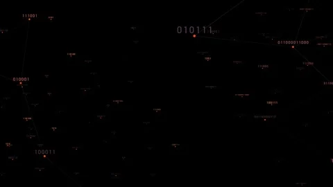 Cloud Data-Based Digital Matrix with Binary Code Stock Footage 296479252