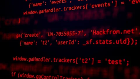 Cloud Data-Based Digital Matrix with Binary Code Stock Footage 296479354