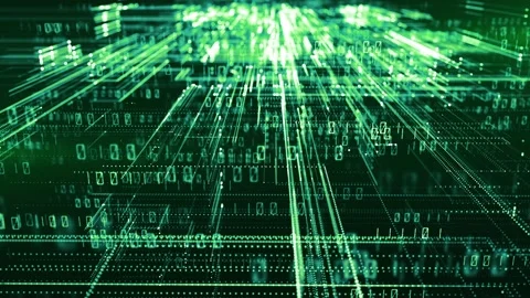 Cloud Data-Based Digital Matrix with Binary Code Stock-Footage 296479500