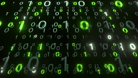 Cloud Data-Based Digital Matrix with Binary Code Stock-Footage 296479782