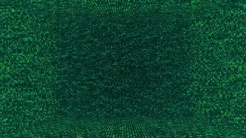 Cloud Data-Based Digital Matrix with Binary Code Stock Footage 296479834