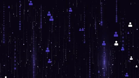 Cloud Data-Based Digital Matrix with Binary Code Stock-Footage 296479851