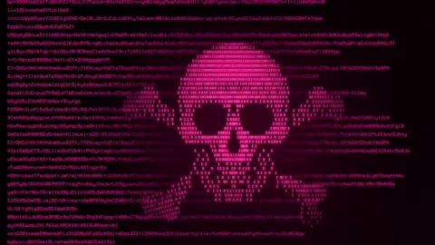 Cloud Data-Based Digital Matrix with Binary Code Stock Footage 296479956