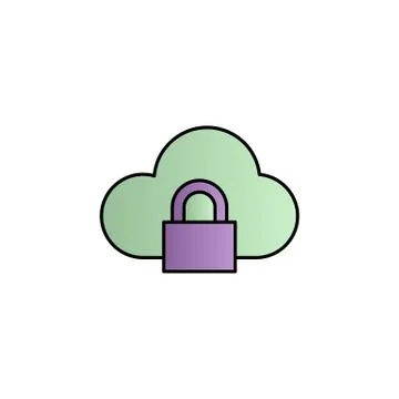 Cloud, data color gradient vector icon Stock Illustration