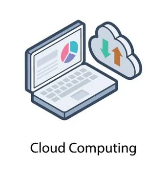 Cloud Data Computing Stock Illustration