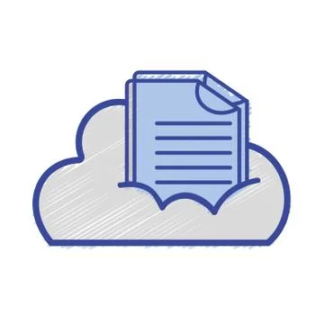 Cloud data with digital document information Stockillustratie