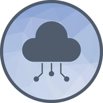 Cloud Data Distribution icon vector image. Illustrazione stock
