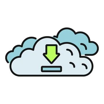 Cloud data download storing files and hosting backup 스톡 일러스트