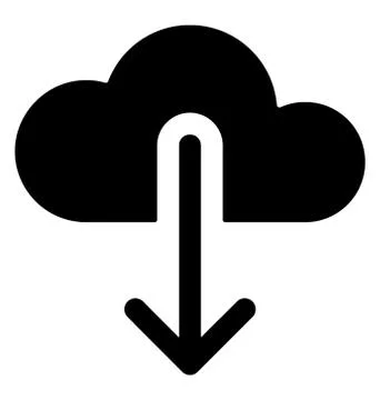 Cloud Data Downloading Stock Illustration