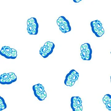 Cloud data erp isometric icon seamless pattern Stock Illustration