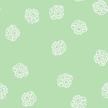 Cloud data erp line vector seamless pattern Stock Illustration