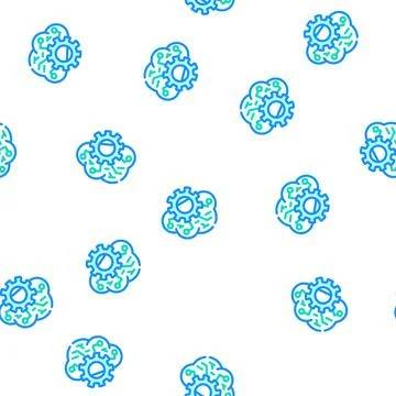 Cloud data erp vector seamless pattern 스톡 일러스트