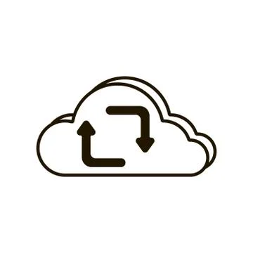 Cloud for data exchange icon in trendy flat style isolated. Eps 10. Stock Illustration
