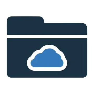 Cloud, data, folder icon design Illustrazione stock