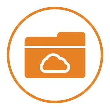 Cloud, data, folder icon logo Stock Illustration