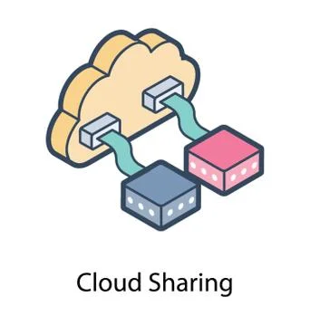 Cloud Data Hosting イラスト素材
