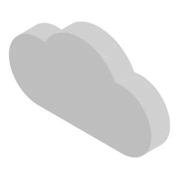 Cloud data icon, isometric style Stockillustratie